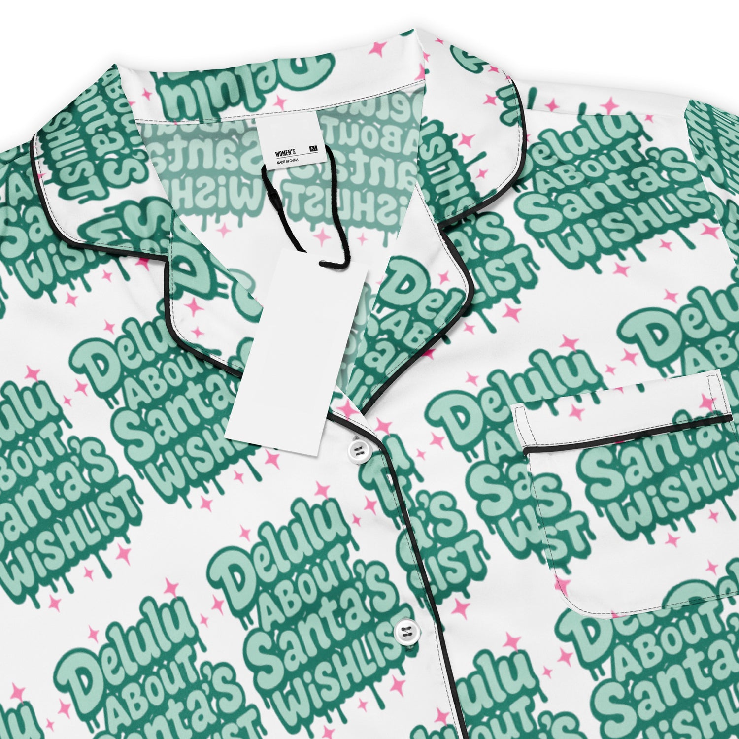 Delulu All Green Teen Short-Sleeves Pajama Top | – RB Designa Co