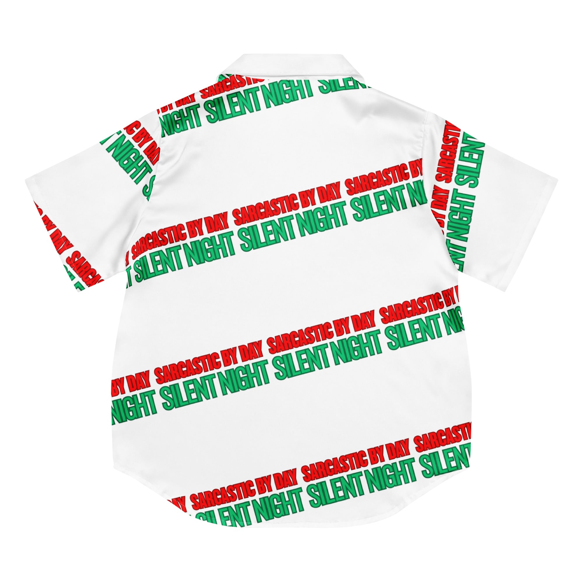 Sarcastic Silent Night Anti-Christmas / Bah Humbug Short-Sleeves Pajama Top | – RB Designa Co