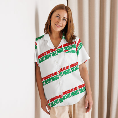 Sarcastic Silent Night Anti-Christmas / Bah Humbug Short-Sleeves Pajama Top | – RB Designa Co