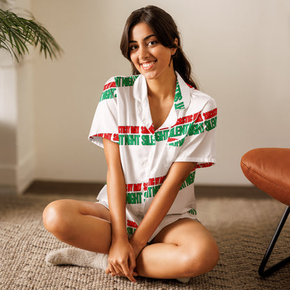 Sarcastic Silent Night Anti-Christmas / Bah Humbug Short-Sleeves Pajama Top | – RB Designa Co