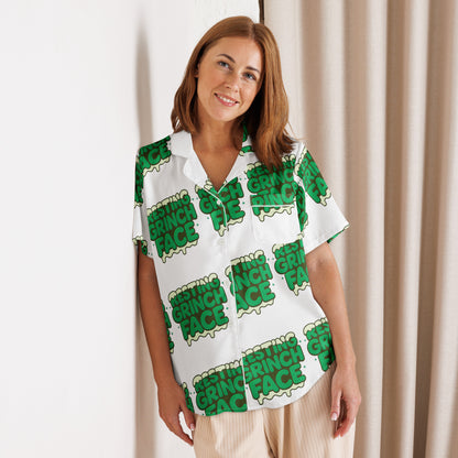 Resting Grinch Face Anti-Christmas / Bah Humbug Short-Sleeves Pajama Top | – RB Designa Co