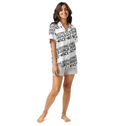 Resting Grinch Face Goth Humbag Short-Sleeves Pajama Top | – RB Designa Co