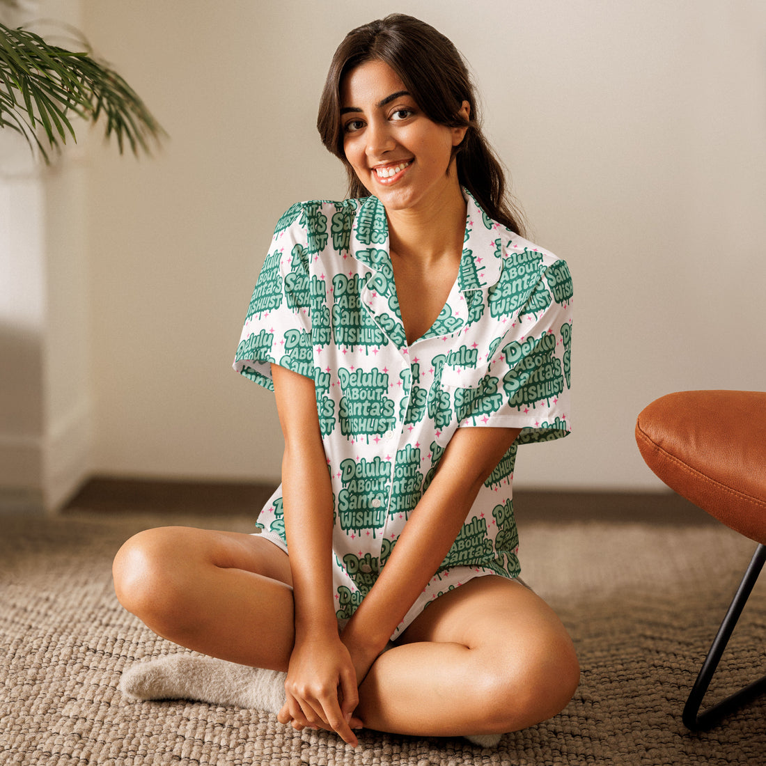 Delulu All Green Teen Short-Sleeves Pajama Top | – RB Designa Co