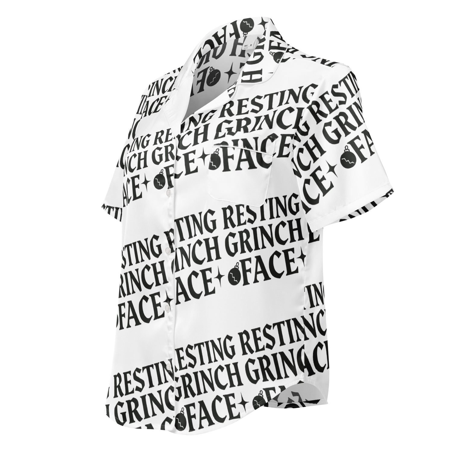 Resting Grinch Face Goth Humbag Short-Sleeves Pajama Top | – RB Designa Co