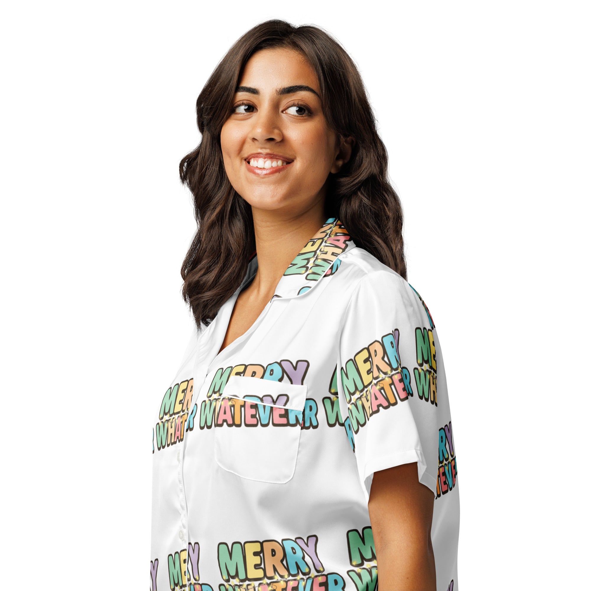 Merry Whatever Teen Short-Sleeves Pajama Top | – RB Designa Co
