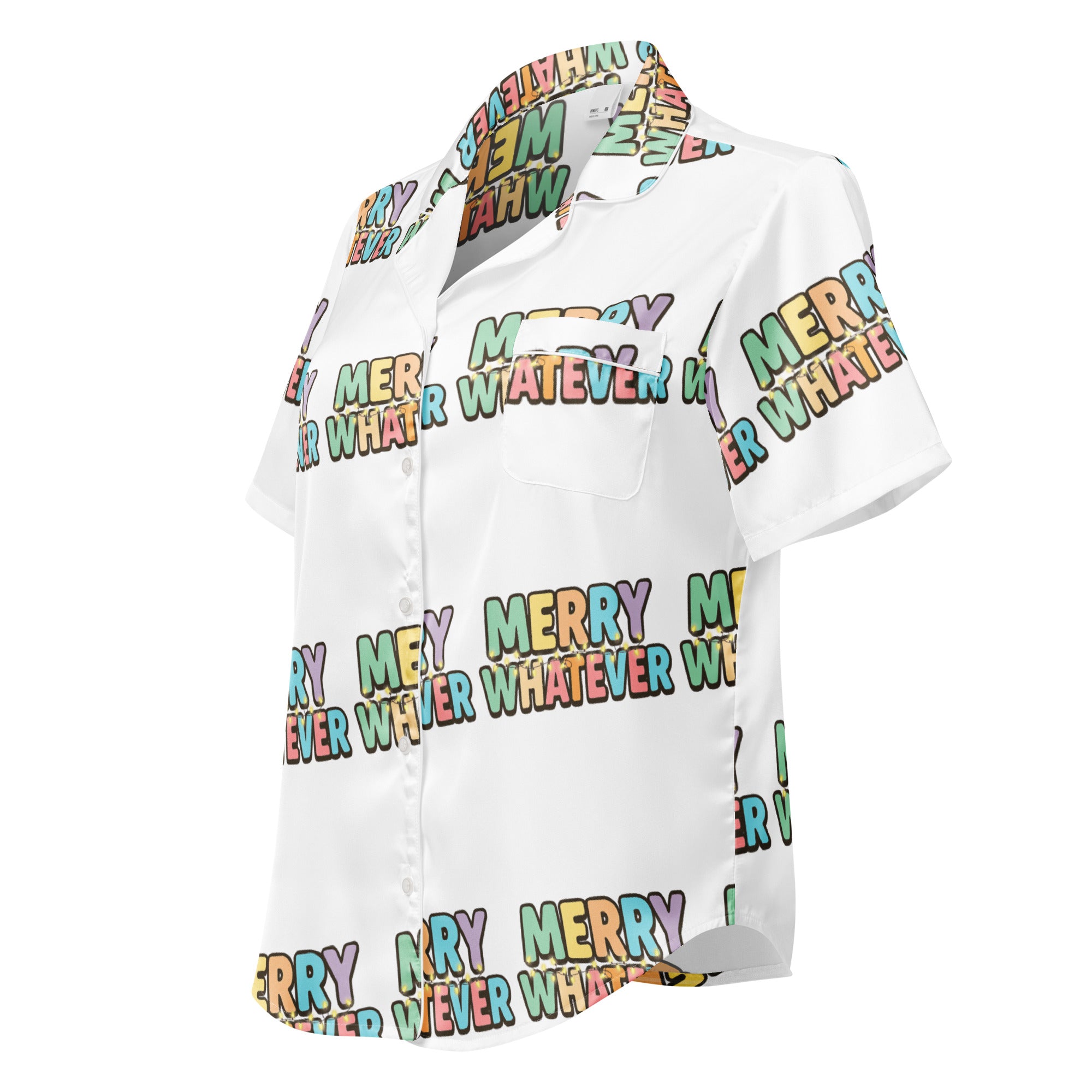 Merry Whatever Teen Short-Sleeves Pajama Top | – RB Designa Co