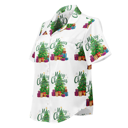 Merry Christmas Green Teen Short-Sleeves Pajama Top | – RB Designa Co