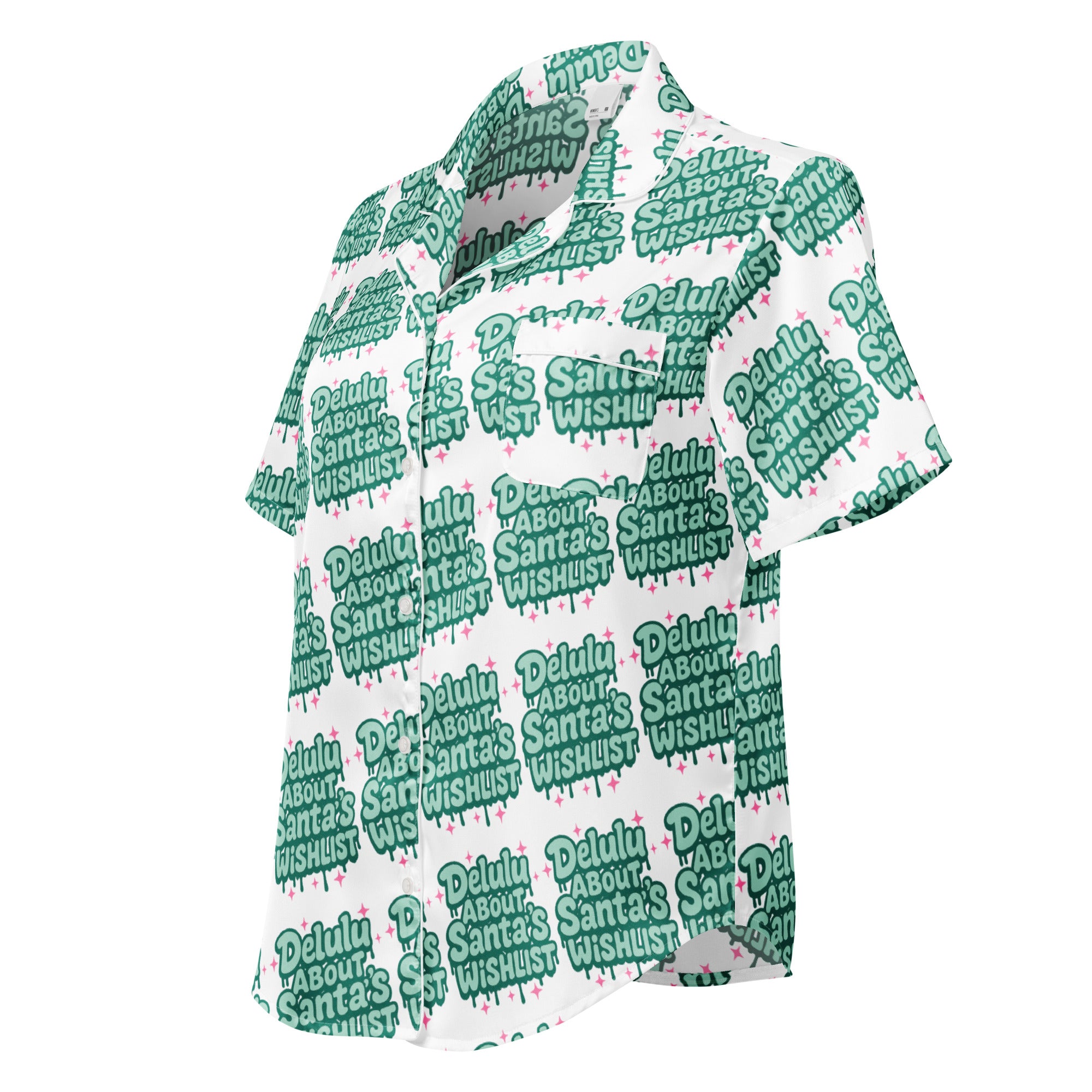 Delulu All Green Teen Short-Sleeves Pajama Top | – RB Designa Co