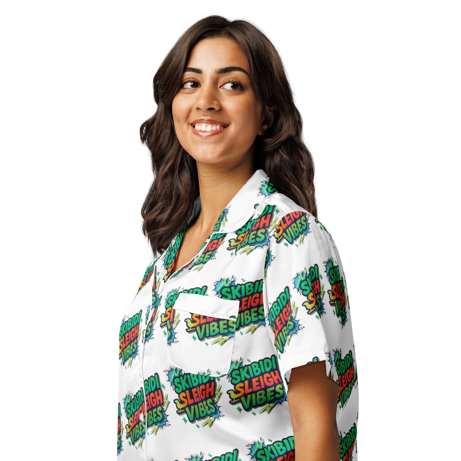 Skibidi Vibes Teen Short-Sleeves Pajama Top | – RB Designa Co