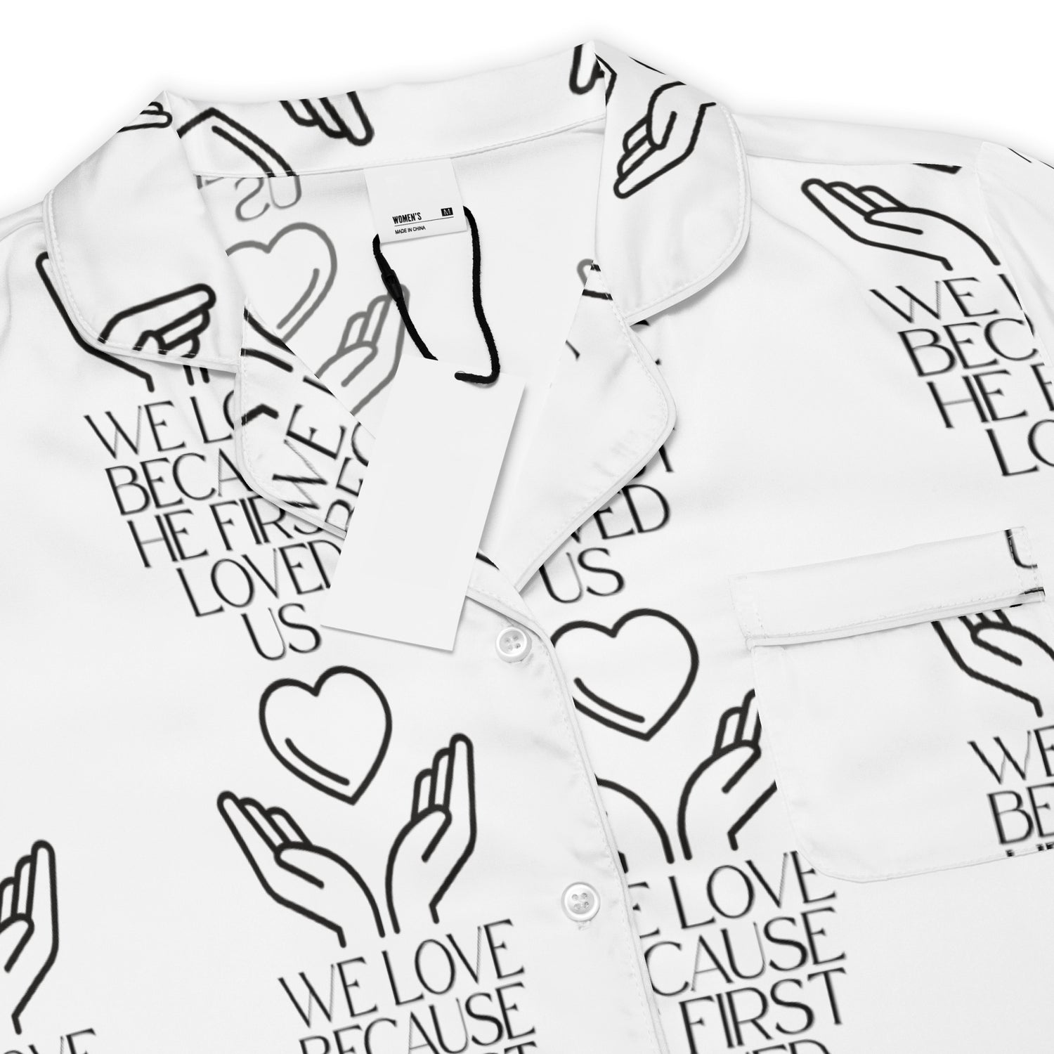 He First Loved Us Biblical Short-Sleeves Pajama Top | – RB Designa Co