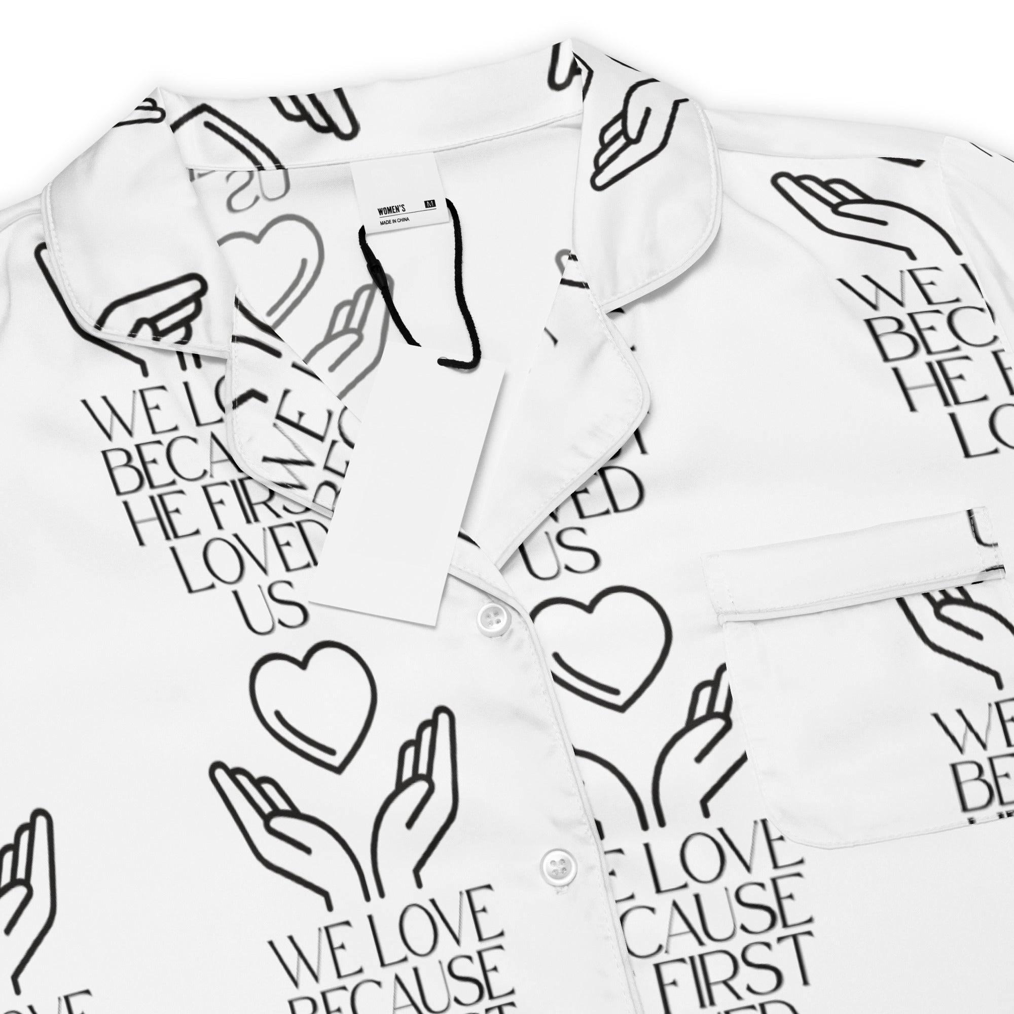 He First Loved Us Biblical Short-Sleeves Pajama Top | – RB Designa Co