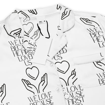 He First Loved Us Biblical Short-Sleeves Pajama Top | – RB Designa Co