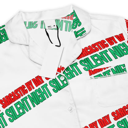 Sarcastic Silent Night Anti-Christmas / Bah Humbug Short-Sleeves Pajama Top | – RB Designa Co