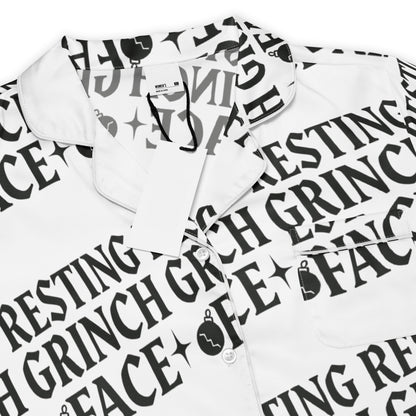 Resting Grinch Face Goth Humbag Short-Sleeves Pajama Top | – RB Designa Co