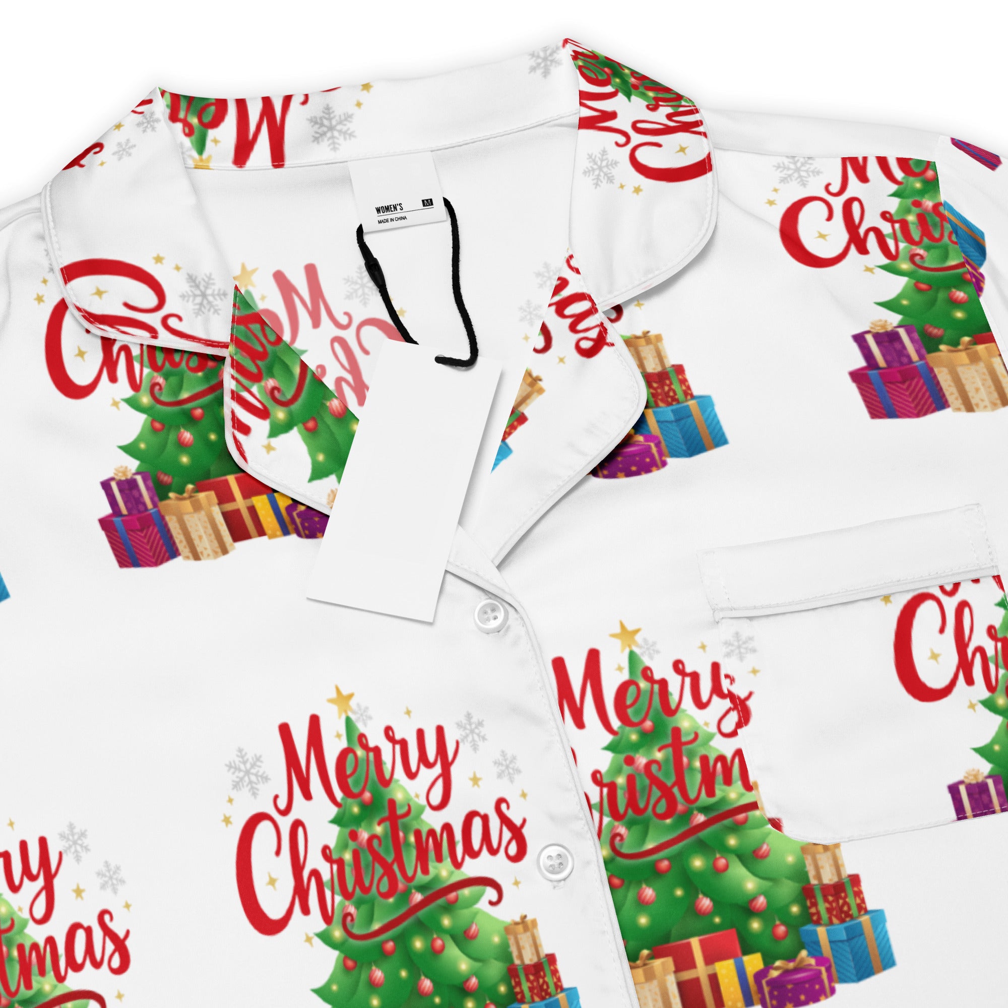 Merry Christmas Red Teen Short-Sleeves Pajama Top | – RB Designa Co