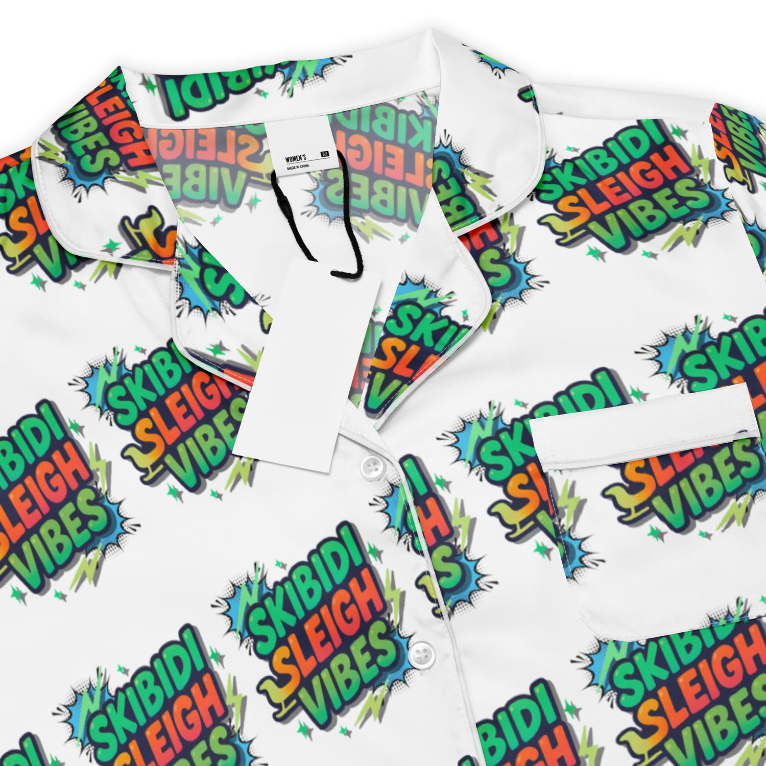 Skibidi Vibes Teen Short-Sleeves Pajama Top | – RB Designa Co