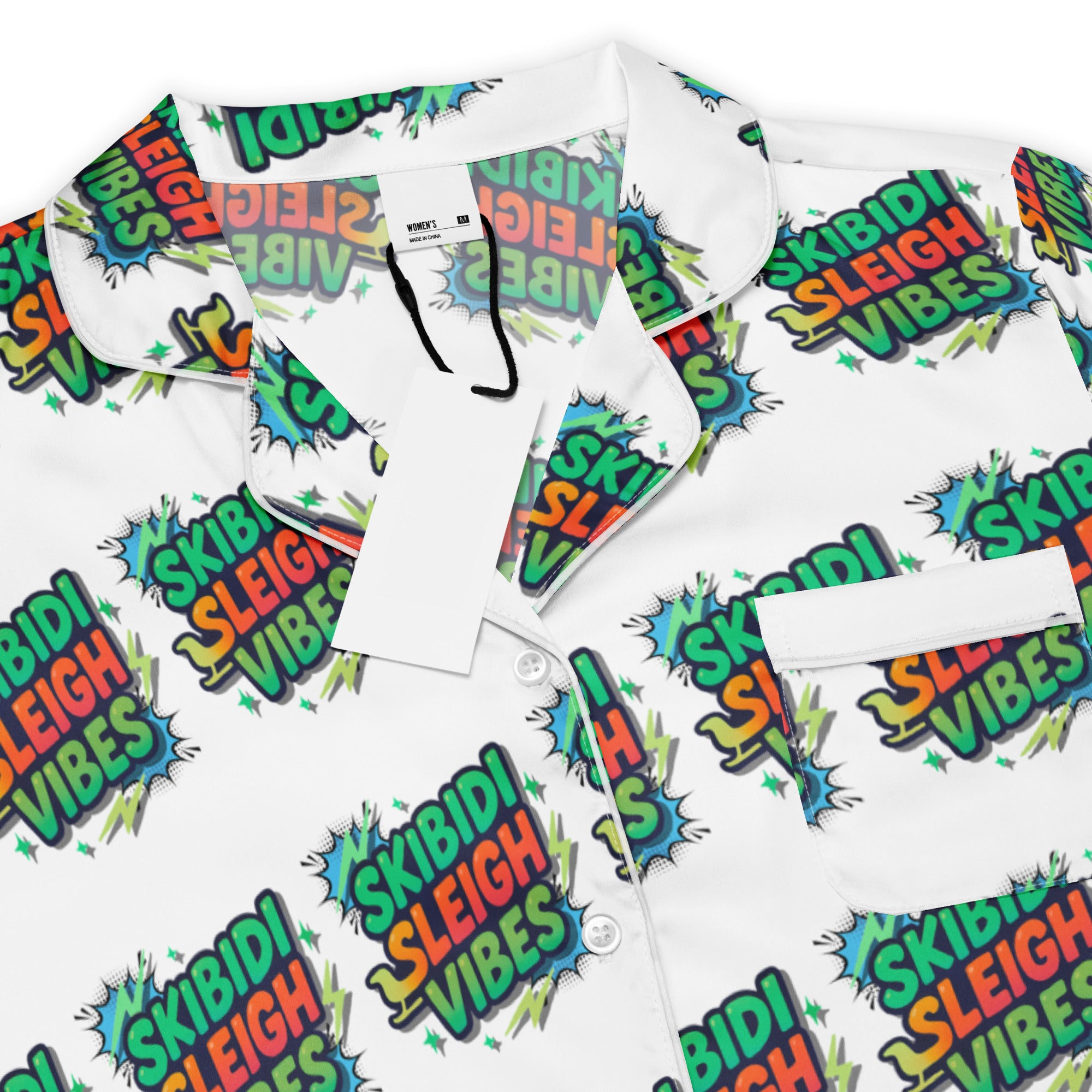 Skibidi Vibes Teen Short-Sleeves Pajama Top | – RB Designa Co