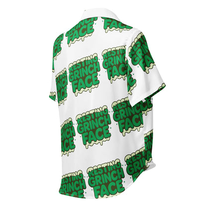 Resting Grinch Face Anti-Christmas / Bah Humbug Short-Sleeves Pajama Top | – RB Designa Co