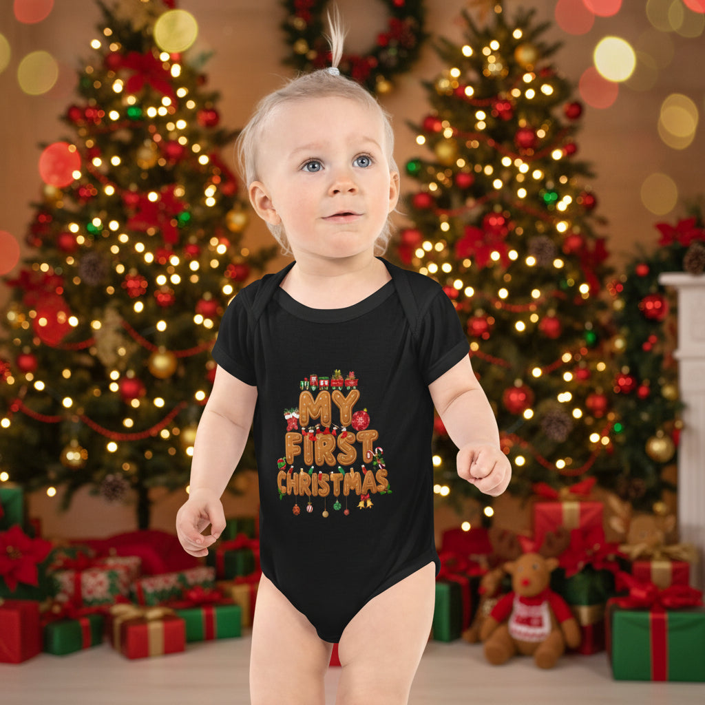 My First Christmas Brown Kids and Babies Onesie Bodysuit | – RB Designa Co