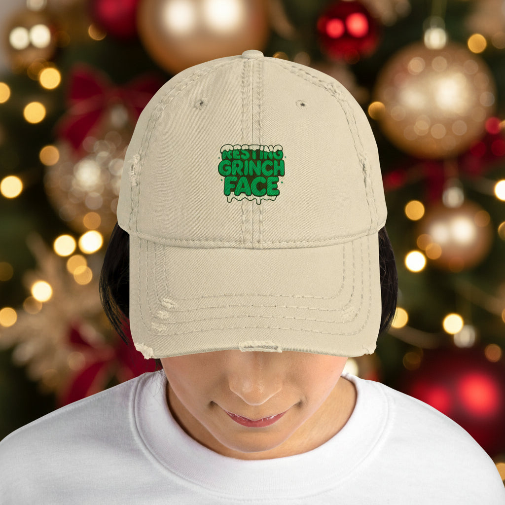 Resting Grinch Face Anti-Christmas / Bah Humbug Cap | – RB Designa Co
