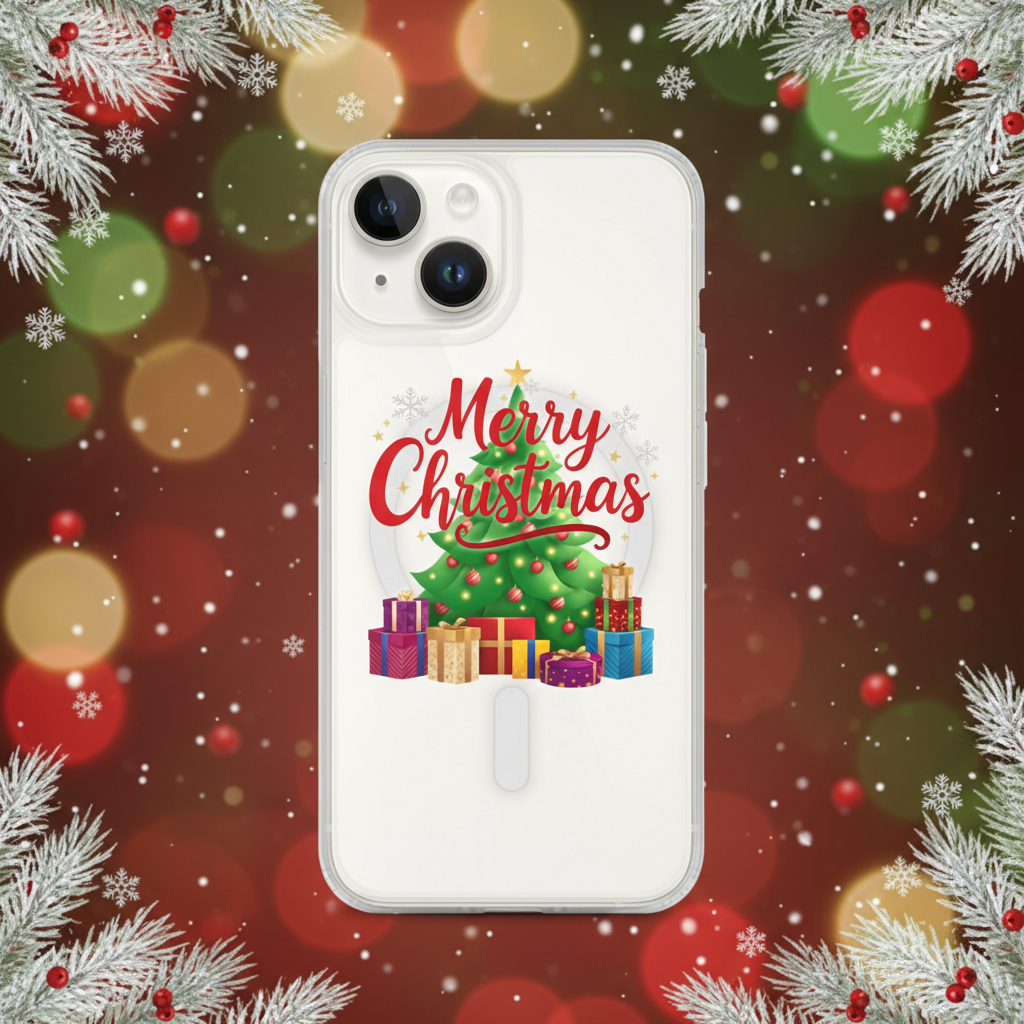 Merry Christmas Red Teen iPhone Clear Case | – RB Designa Co