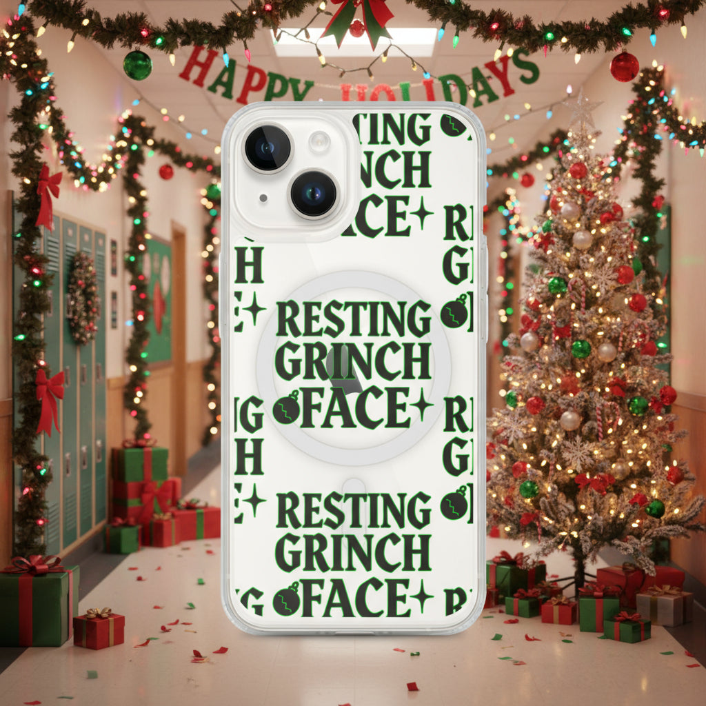 Resting Grinch Face Goth Teen iPhone Clear Case | – RB Designa Co