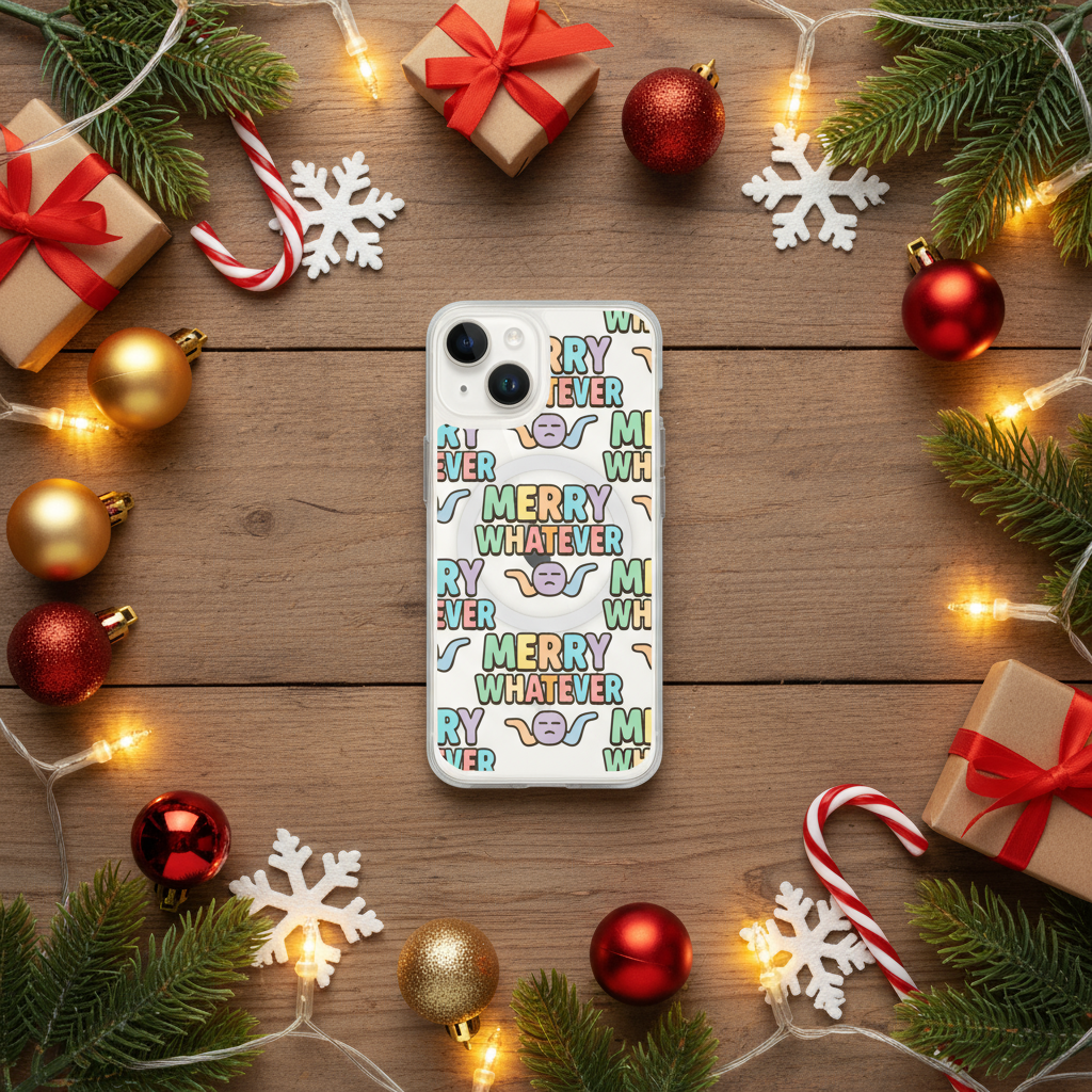 Merry Whatever Humbag iPhone Clear Case