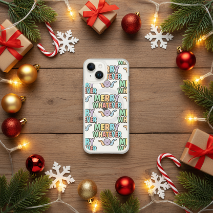 Merry Whatever Humbag iPhone Clear Case