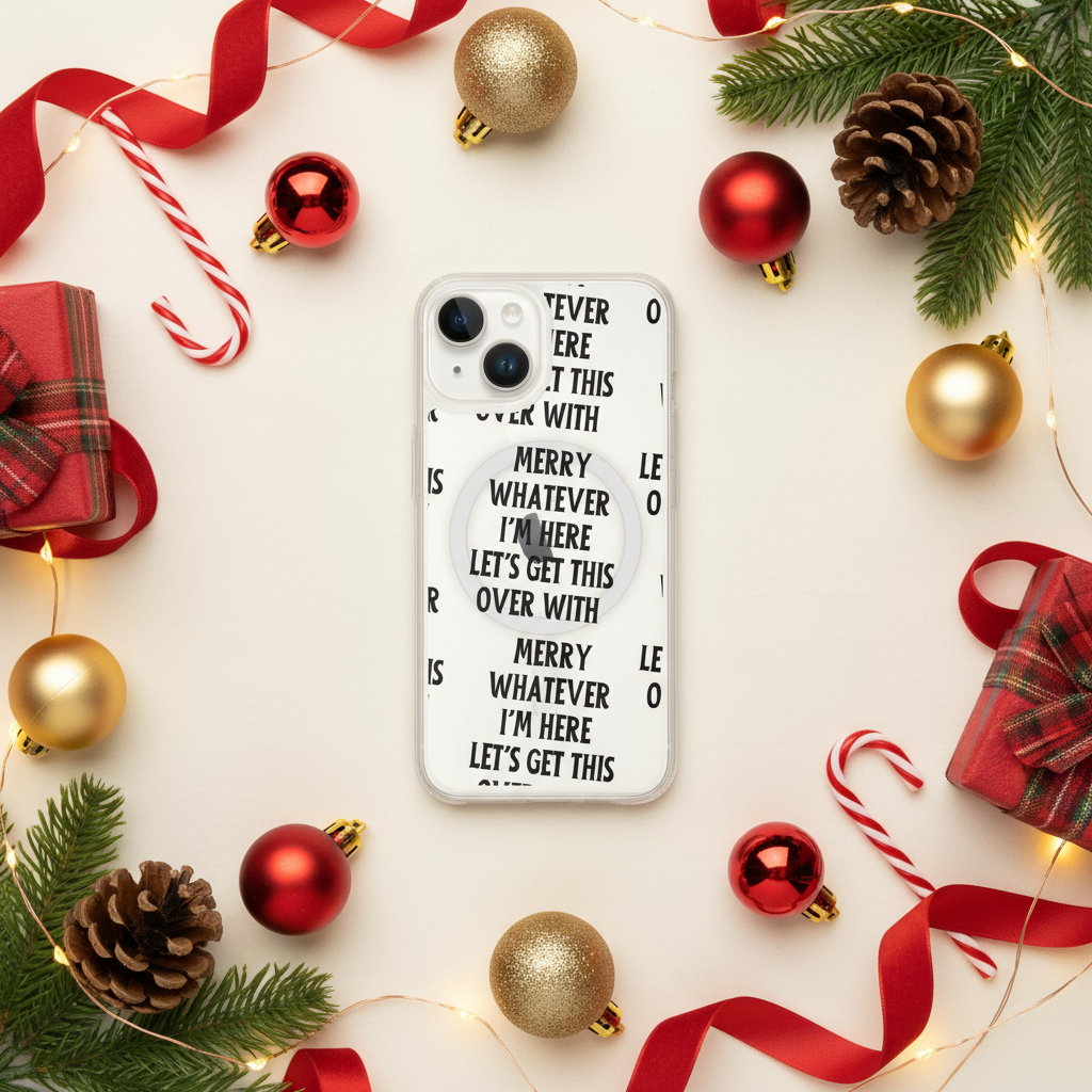Merry Whatever Humbag iPhone Clear Case