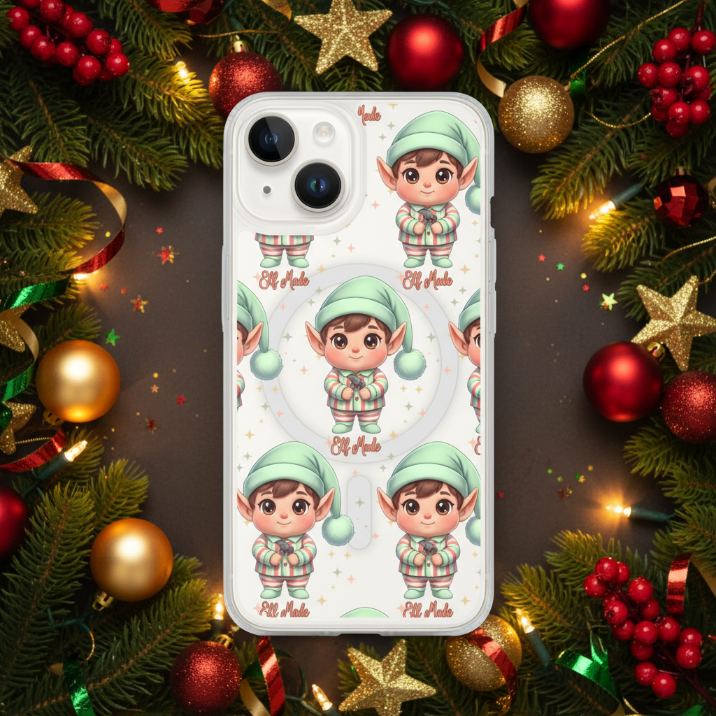 Cute Elf Green Hat Kids &amp; Babies iPhone Clear Case
