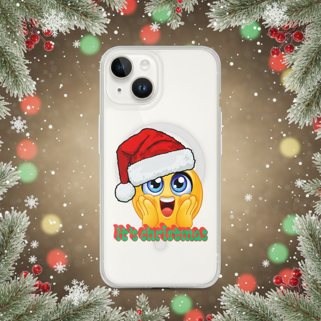 Emoji Santa Hat Kids &amp; Babies iPhone Clear Case