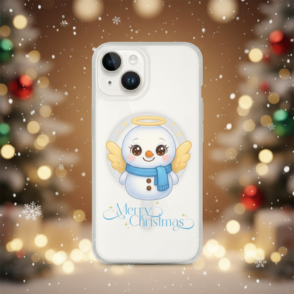 Angel Snowman Halo Kids &amp; Babies iPhone Clear Case
