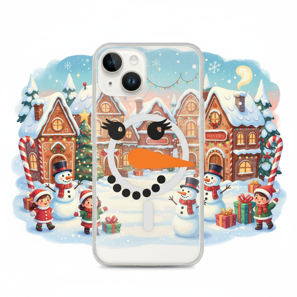 Snowman Face Kit Kids &amp; Babies iPhone Clear Case