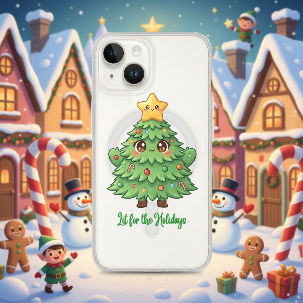 Star Topped Christmas Tree Kids &amp; Babies iPhone Clear Case
