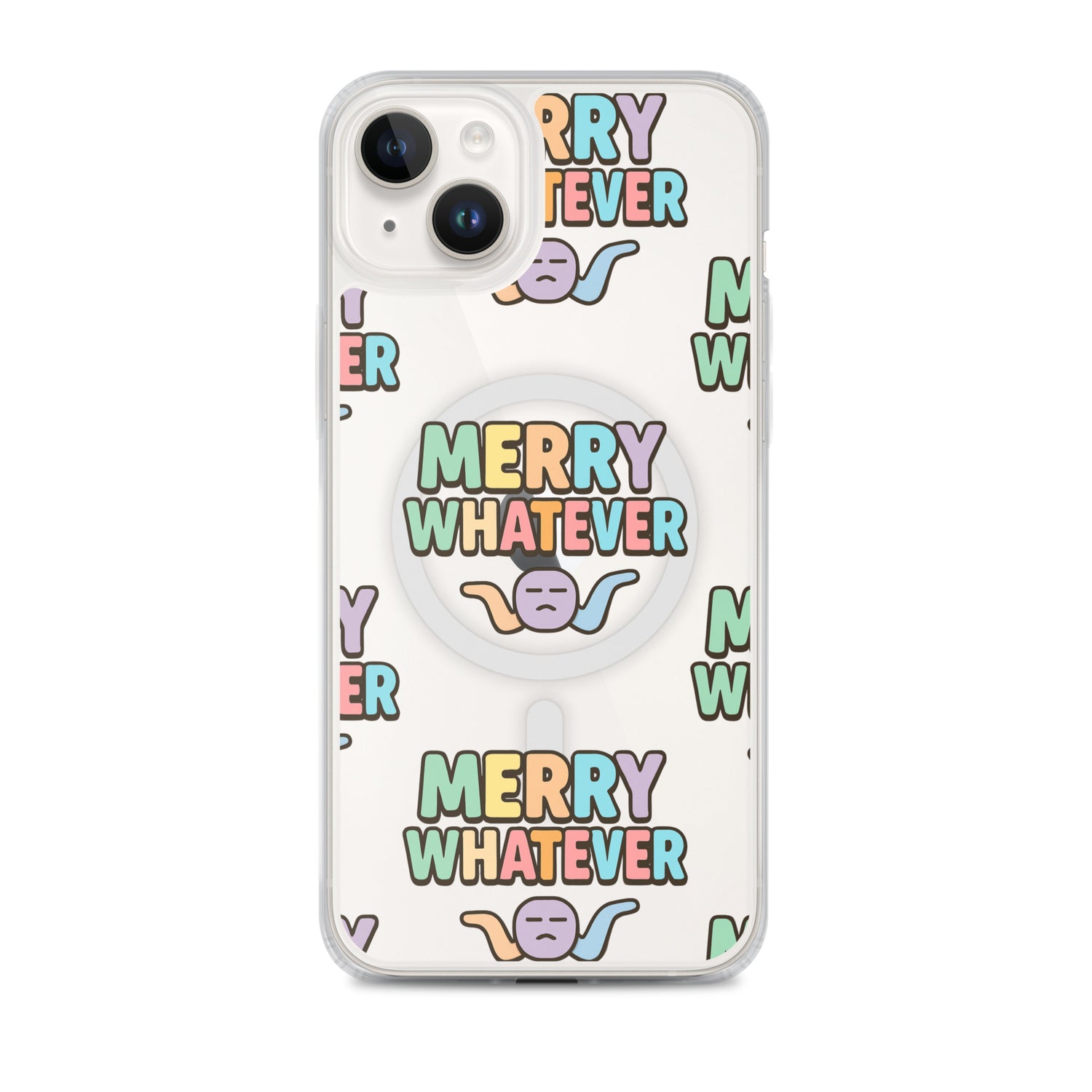 Merry Whatever Anti-Christmas / Bah Humbug iPhone Clear Case | – RB Designa Co