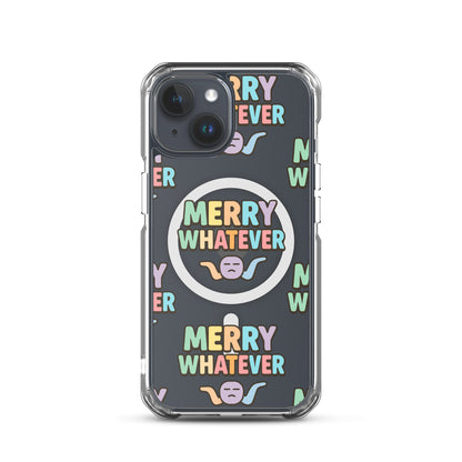 Merry Whatever Anti-Christmas / Bah Humbug iPhone Clear Case | – RB Designa Co