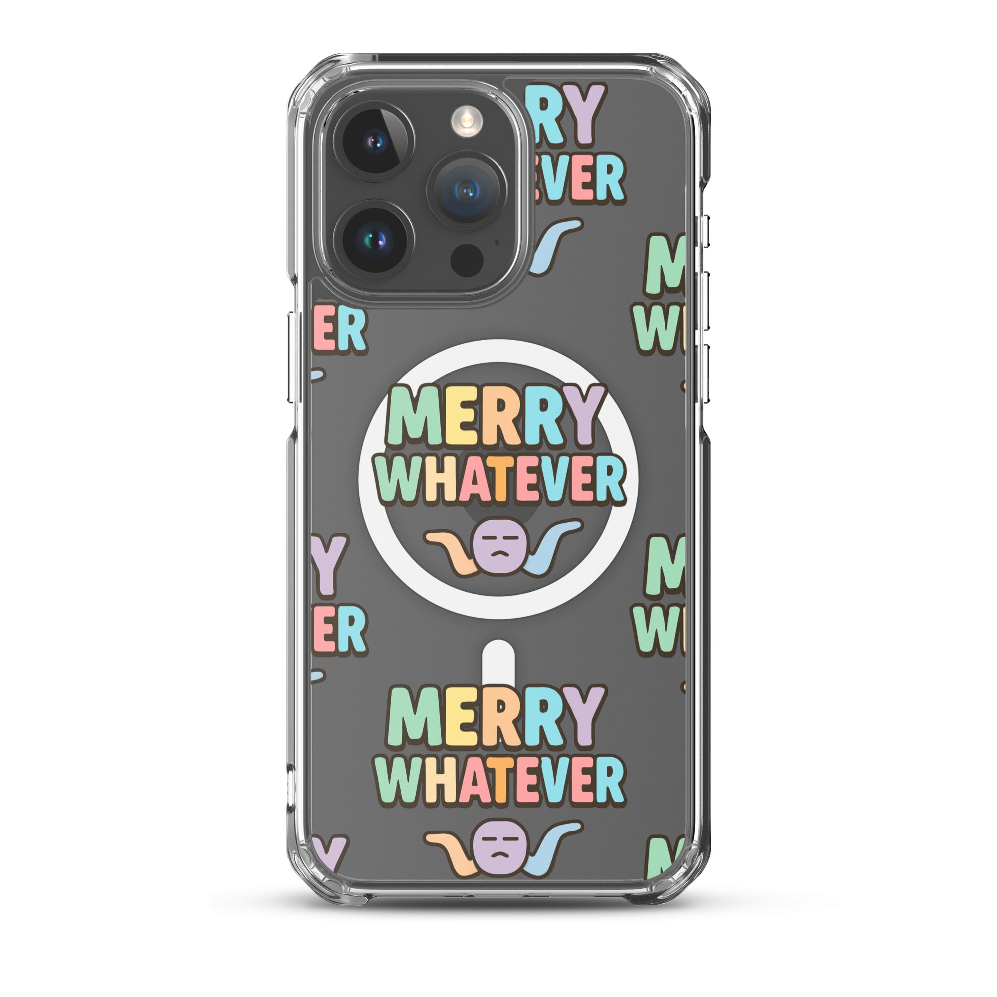 Merry Whatever Anti-Christmas / Bah Humbug iPhone Clear Case | – RB Designa Co