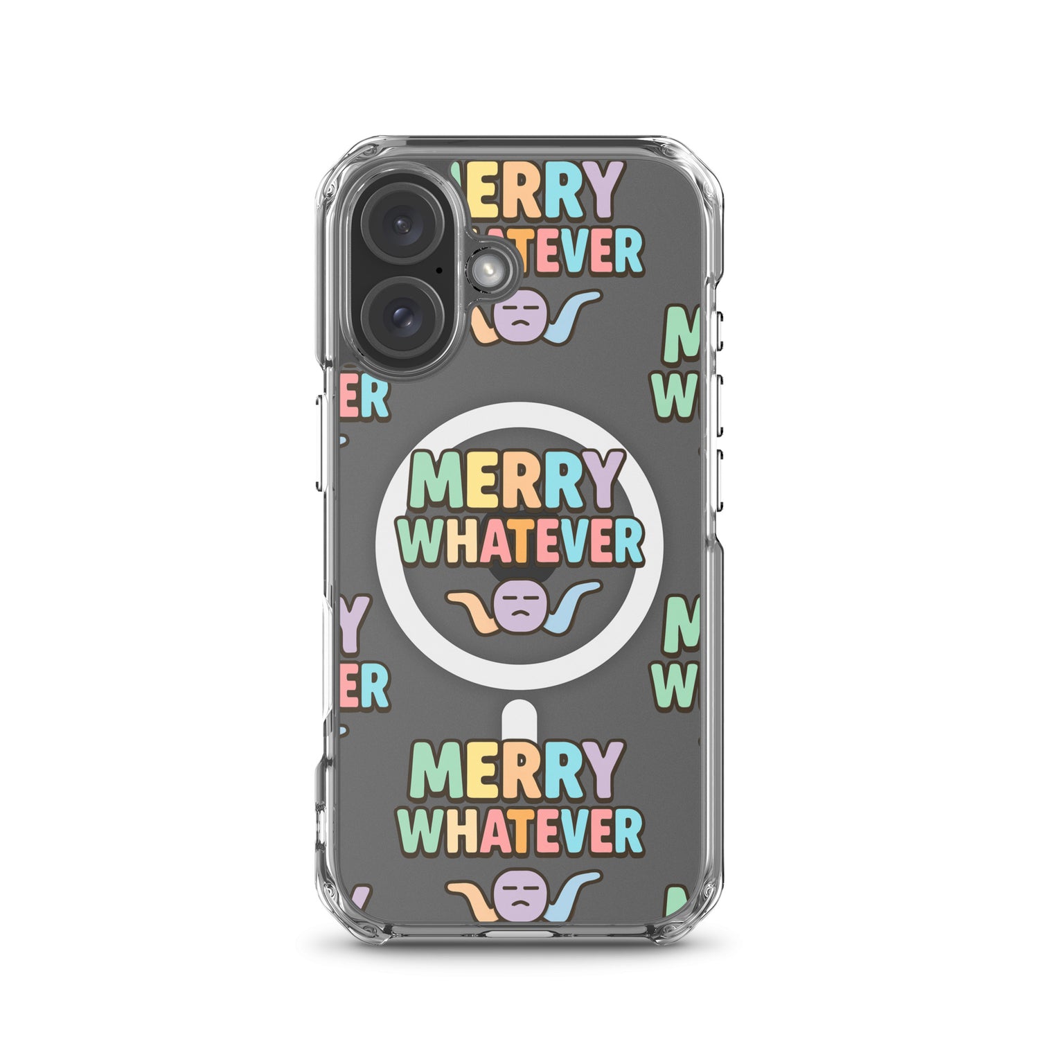Merry Whatever Anti-Christmas / Bah Humbug iPhone Clear Case | – RB Designa Co