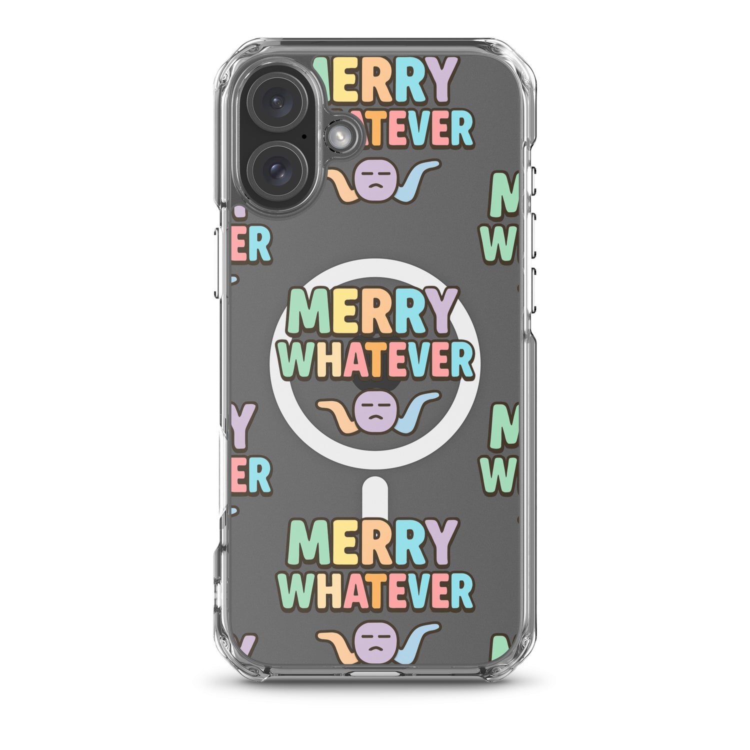 Merry Whatever Anti-Christmas / Bah Humbug iPhone Clear Case | – RB Designa Co
