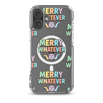 Merry Whatever Anti-Christmas / Bah Humbug iPhone Clear Case | – RB Designa Co
