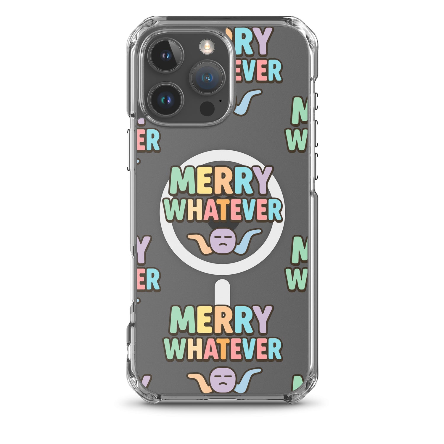 Merry Whatever Anti-Christmas / Bah Humbug iPhone Clear Case | – RB Designa Co
