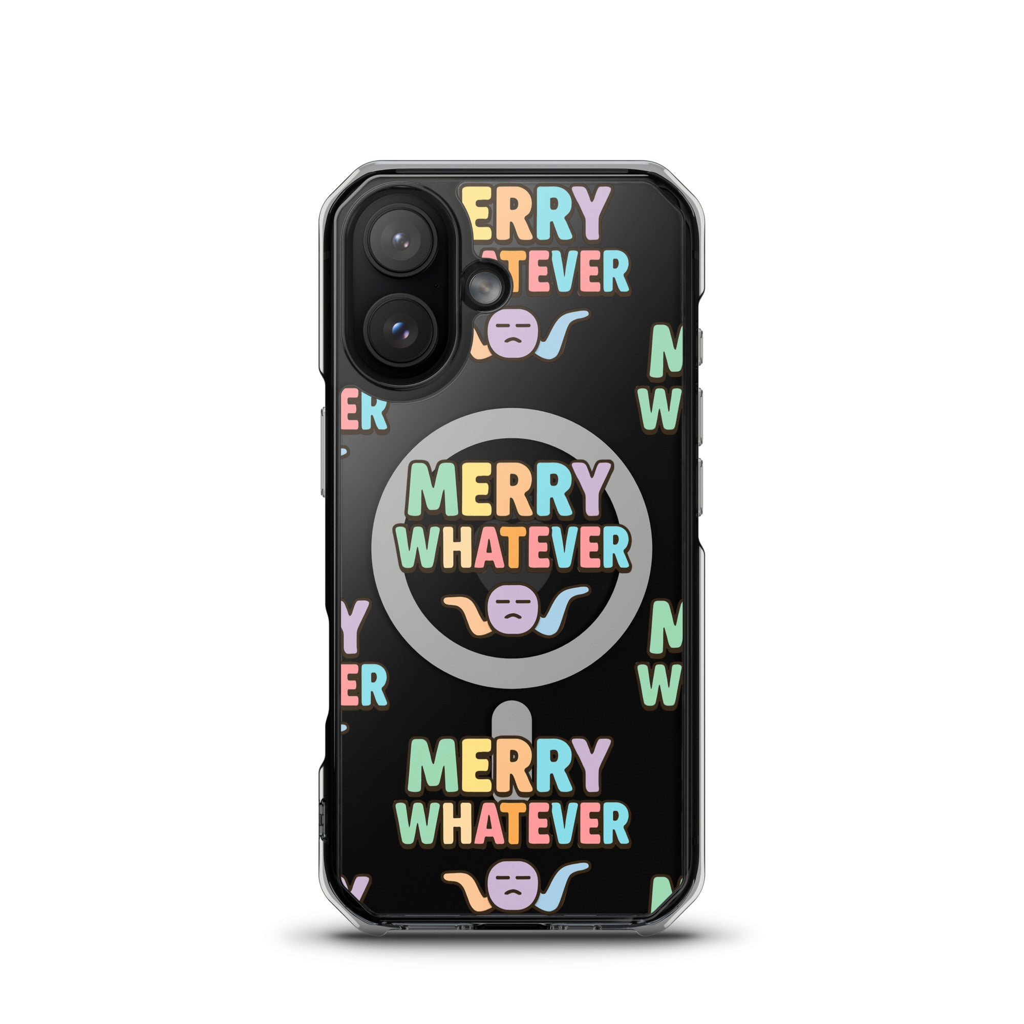 Merry Whatever Anti-Christmas / Bah Humbug iPhone Clear Case | – RB Designa Co