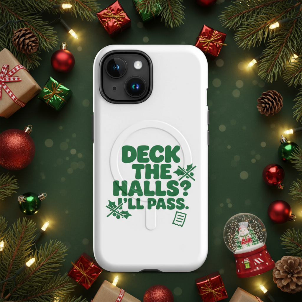 Deck The Halls Humbag iPhone Case