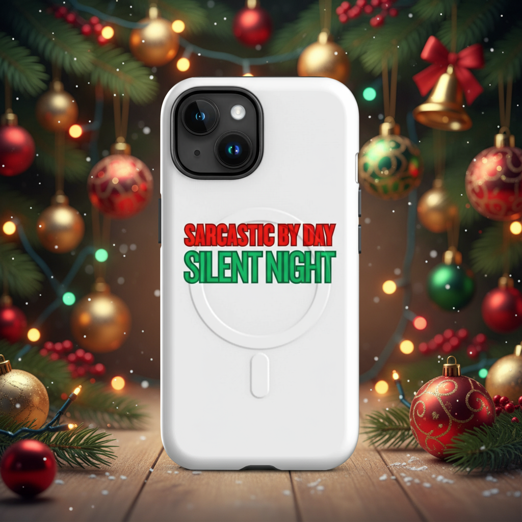 Sarcastic Silent Night Anti-Christmas / Bah Humbug iPhone Case | – RB Designa Co