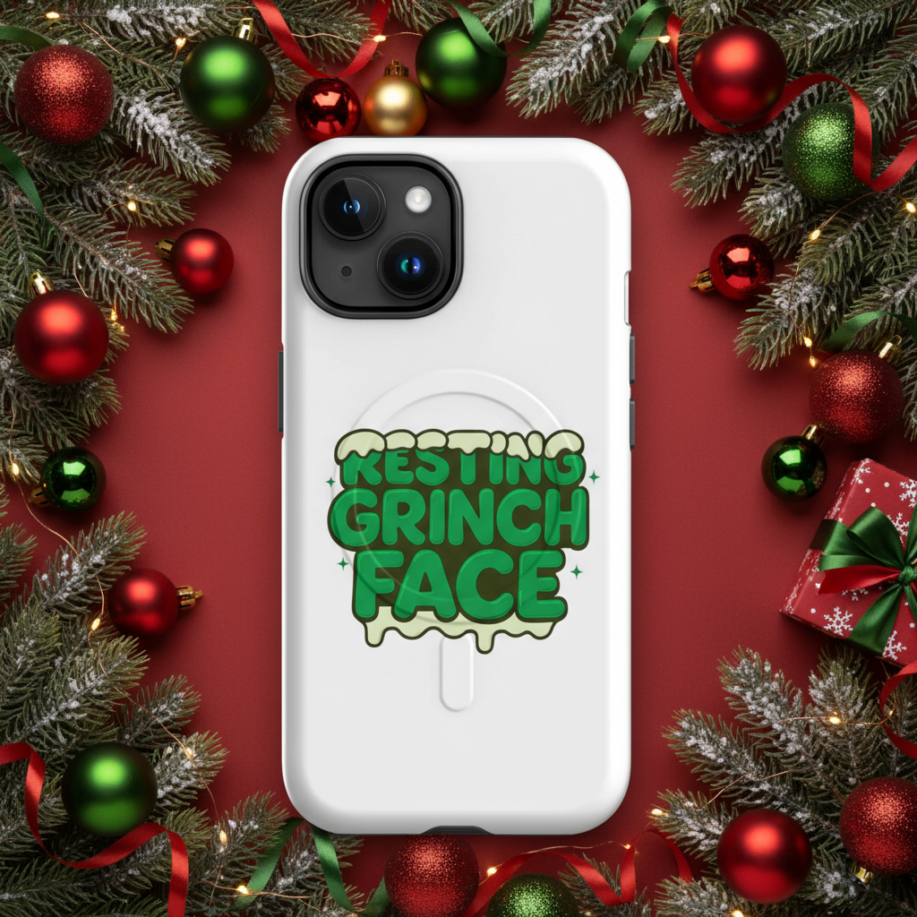 Resting Grinch Face Anti-Christmas / Bah Humbug iPhone Case | – RB Designa Co