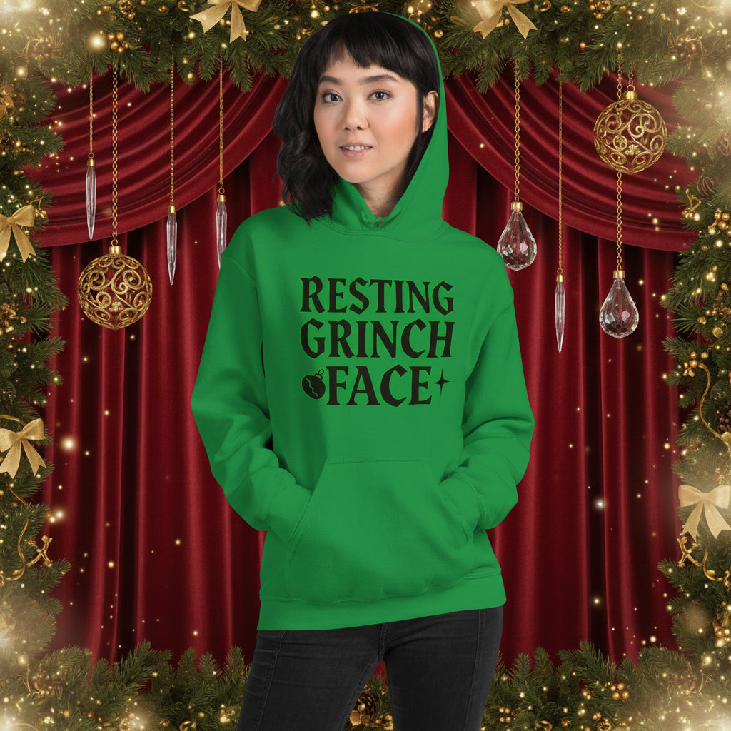 Grinch Face Anti-Christmas / Bah Humbug Hoodie | – RB Designa Co