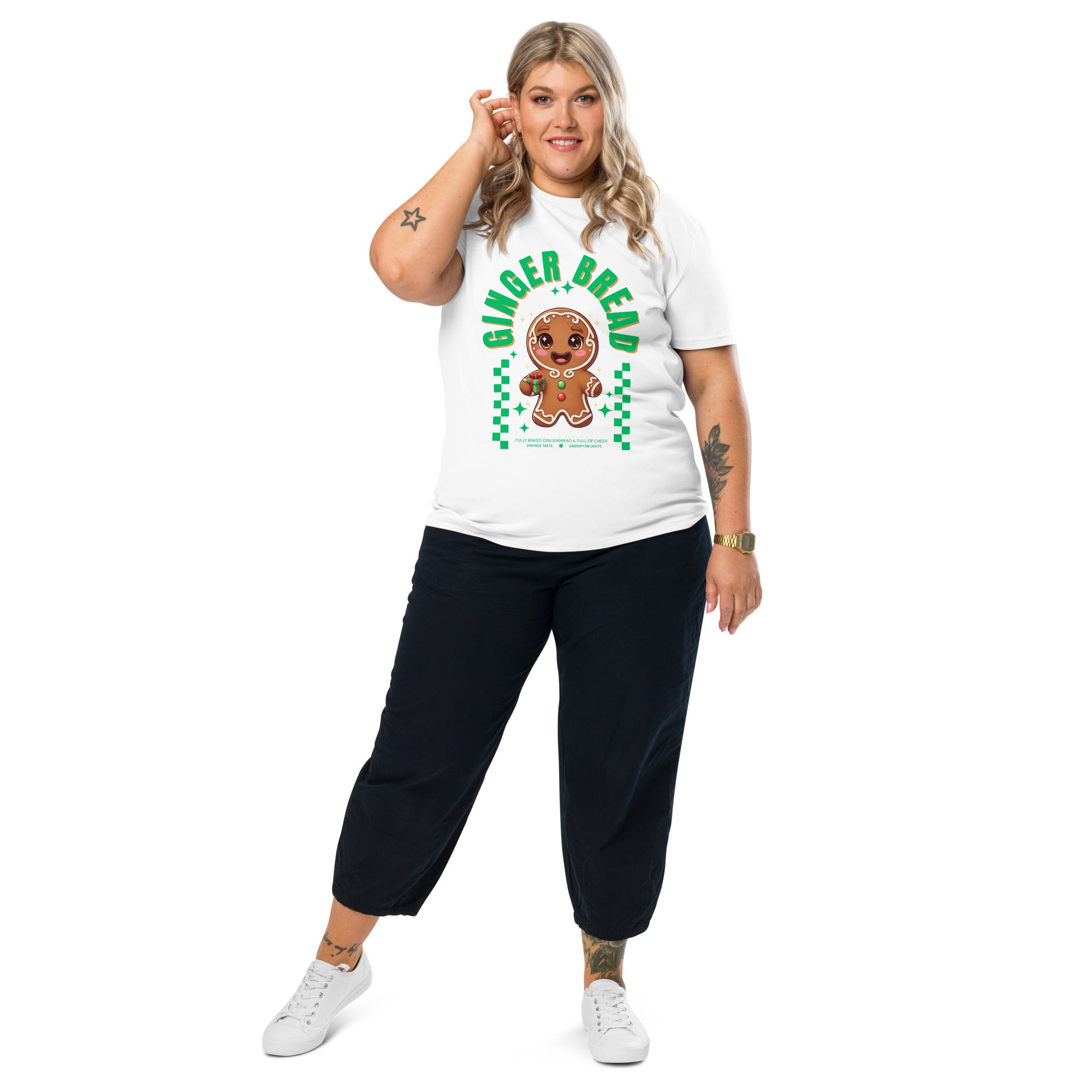 Gingerbread Joy- Green | Adults T-Shirt | – RB Designa Co