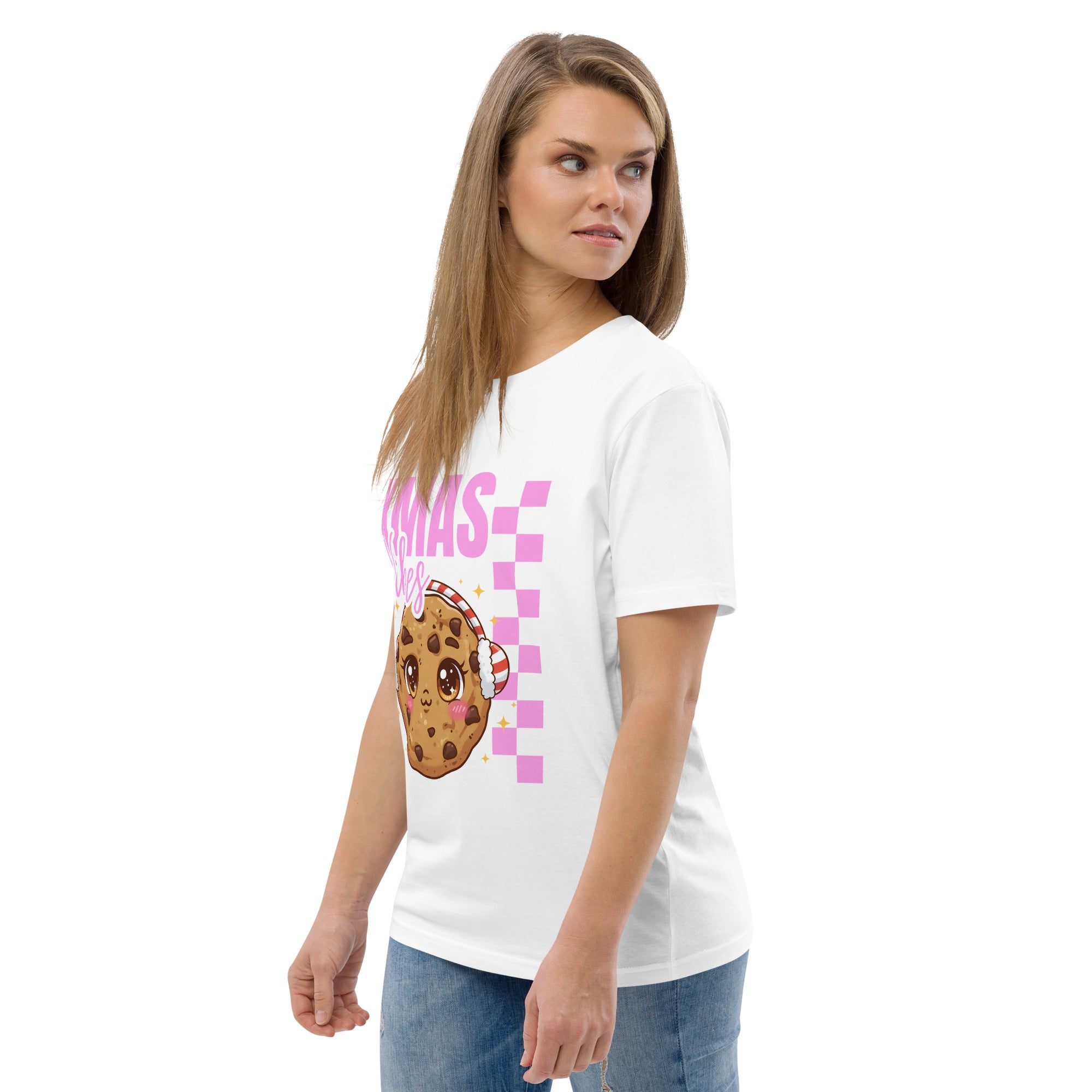 Xmas Vibes Cookie -Pink | Adults T-Shirt | – RB Designa Co