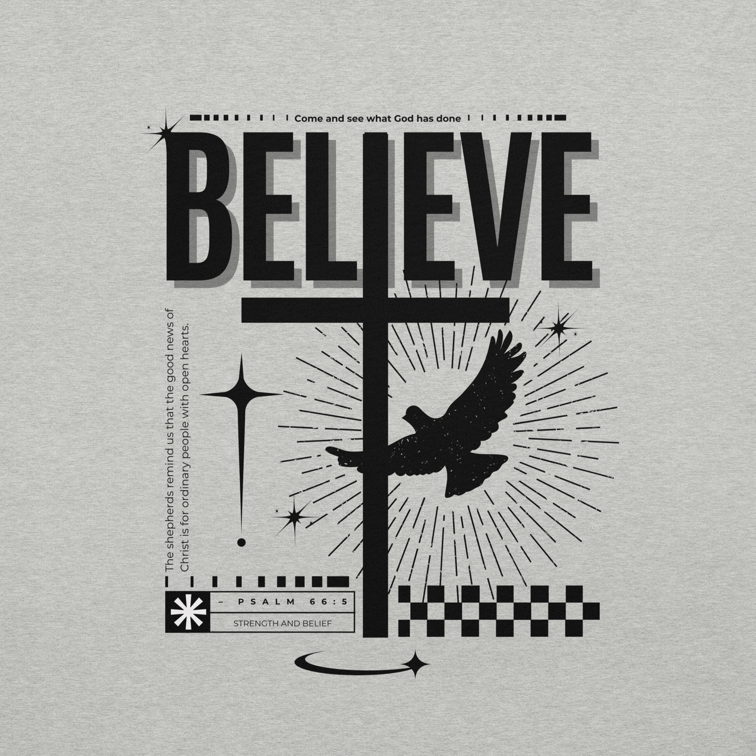 Believe Back Light Biblical T-shirt
