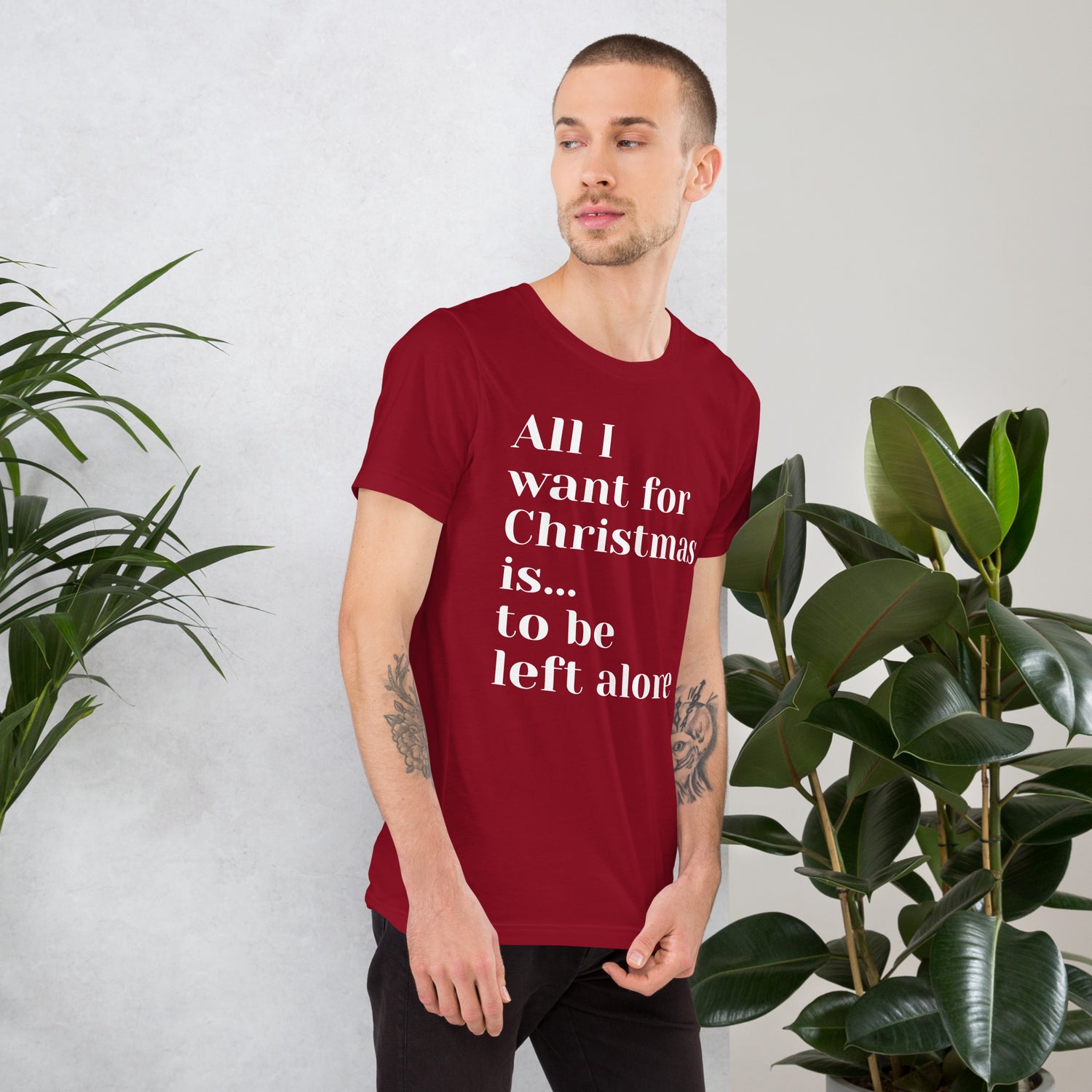 Left Alone Anti-Christmas / Bah Humbug T-shirt | – RB Designa Co